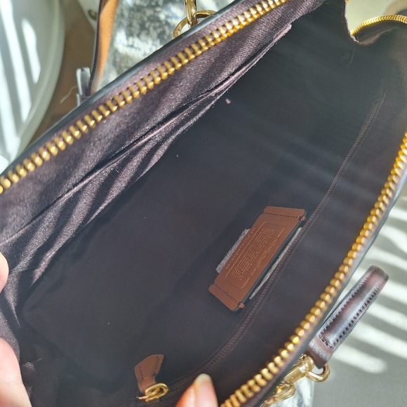 NWT Coach F13752 Crossgrain Wildflower Mini Sierra Satchel -Oxblood - Picture 5 of 5